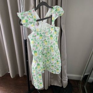 Janie and Jack Floral Romper Girls Size 7